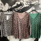 Shirt , Feinstrick , Leoprint ,