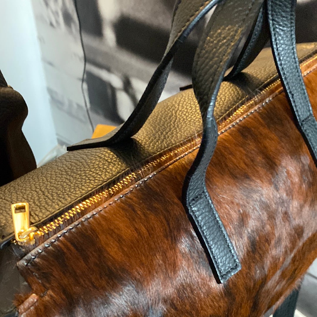 Tasche mit Kuhfell