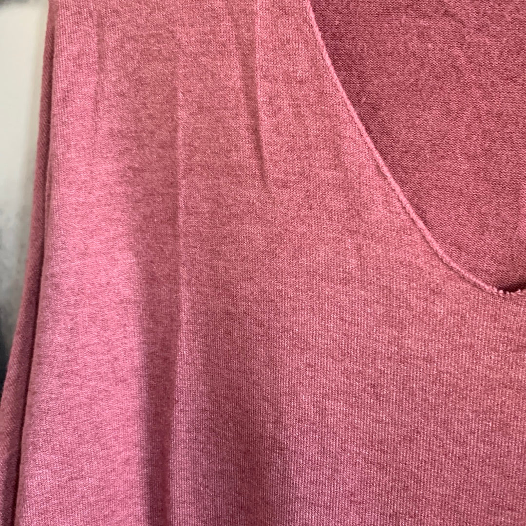Shirt , Feinstrick, uni, mit V - Ausschnitt