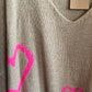 Strickpulli " Herz „