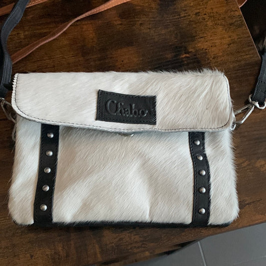 Tasche , Cross Bag mit Kuhfell