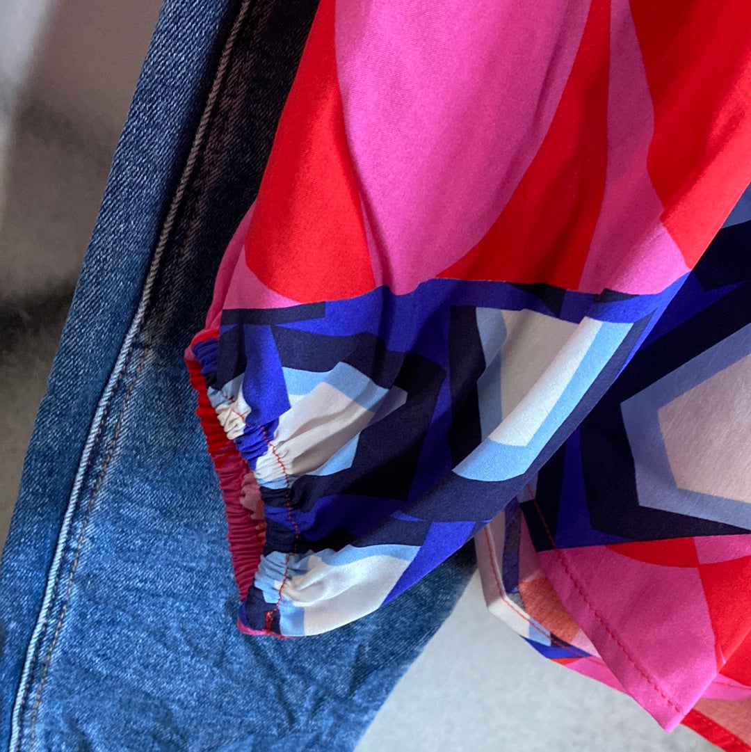 Bluse retro Blue, Emily van den Bergh