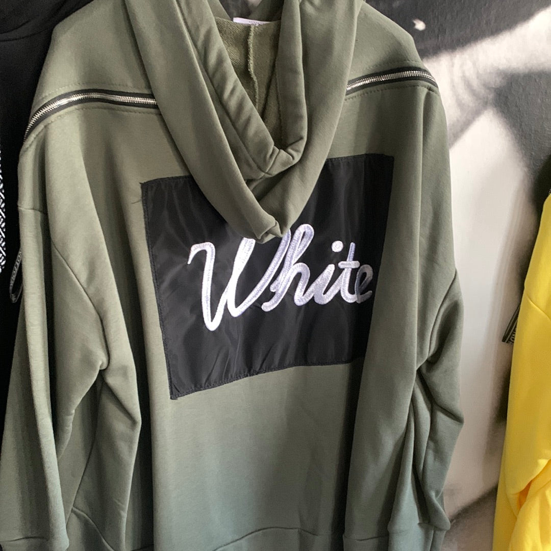 Hoodie, White, Shirt „mit Kapuze “ uni BiG