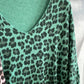 Shirt , Feinstrick , Leoprint ,