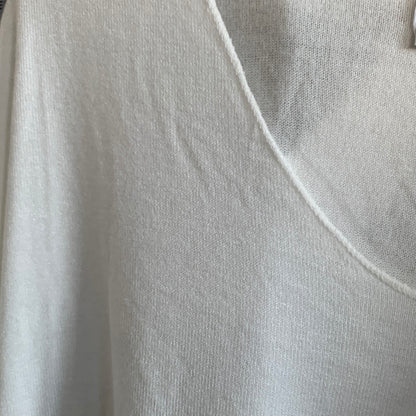 Shirt , Feinstrick, uni, mit V - Ausschnitt