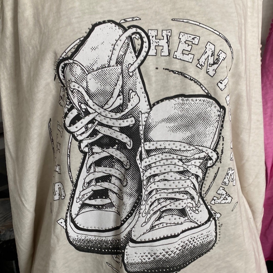Top , Vintage Style mit Turnschuh