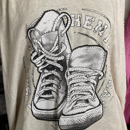 Top , Vintage Style mit Turnschuh