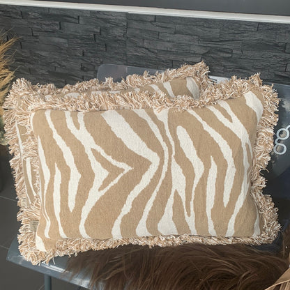 Kissen Zebra , Beige