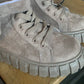 Schuhe / Boots mit Tasche,grau/ taupe
