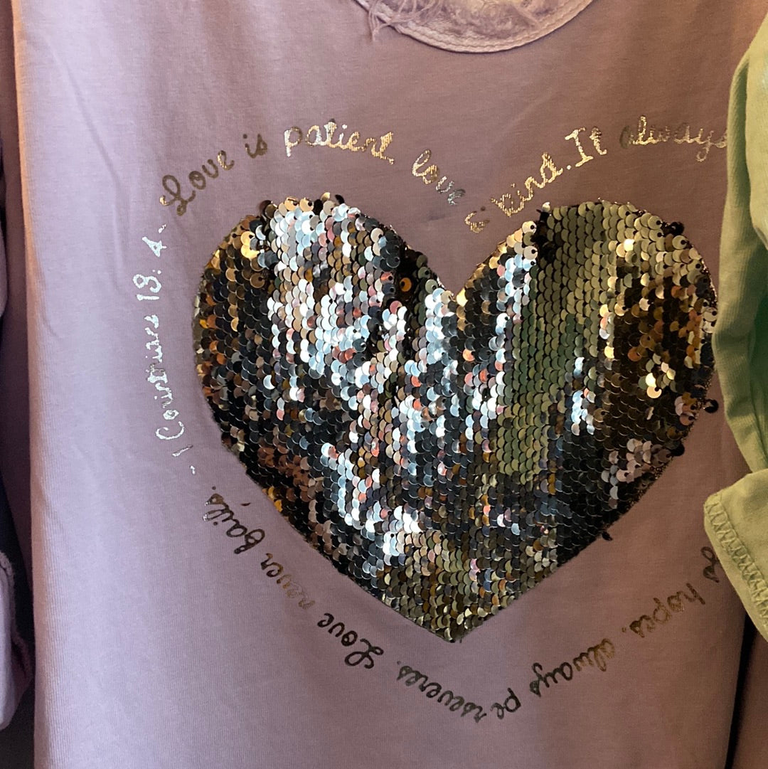 Shirt, Langarm ,Herz