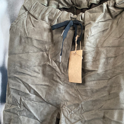 Schlupfhose,  Waschleder Optik,Big Size, Hose