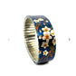 Armband , Blümchen, blau,18 mm, Banded