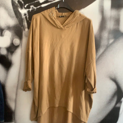 Shirt, Longshirt mit Kapuze,