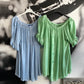 Tunika, Bluse, mit Carmenausschnitt