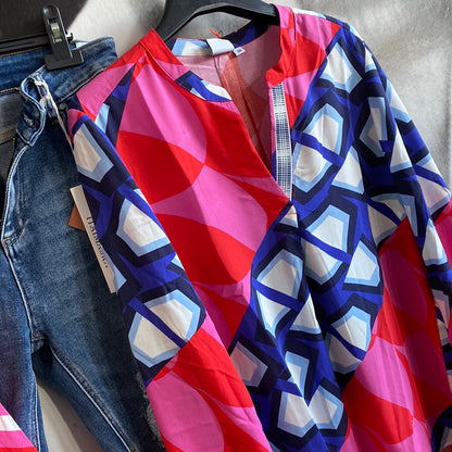 Bluse retro Blue, Emily van den Bergh