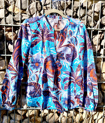 Bluse,Orange Paisley,Emily van den Bergh