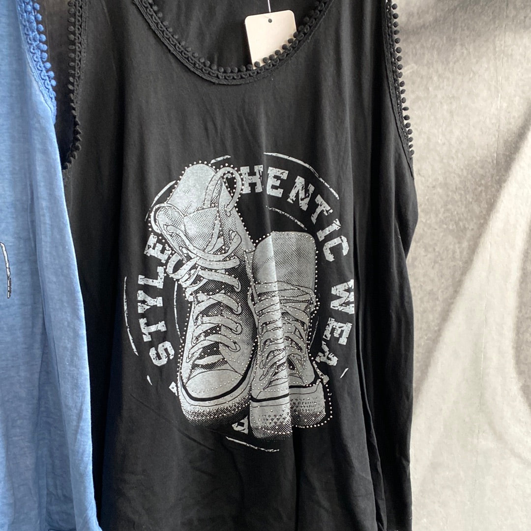 Top , Vintage Style mit Turnschuh